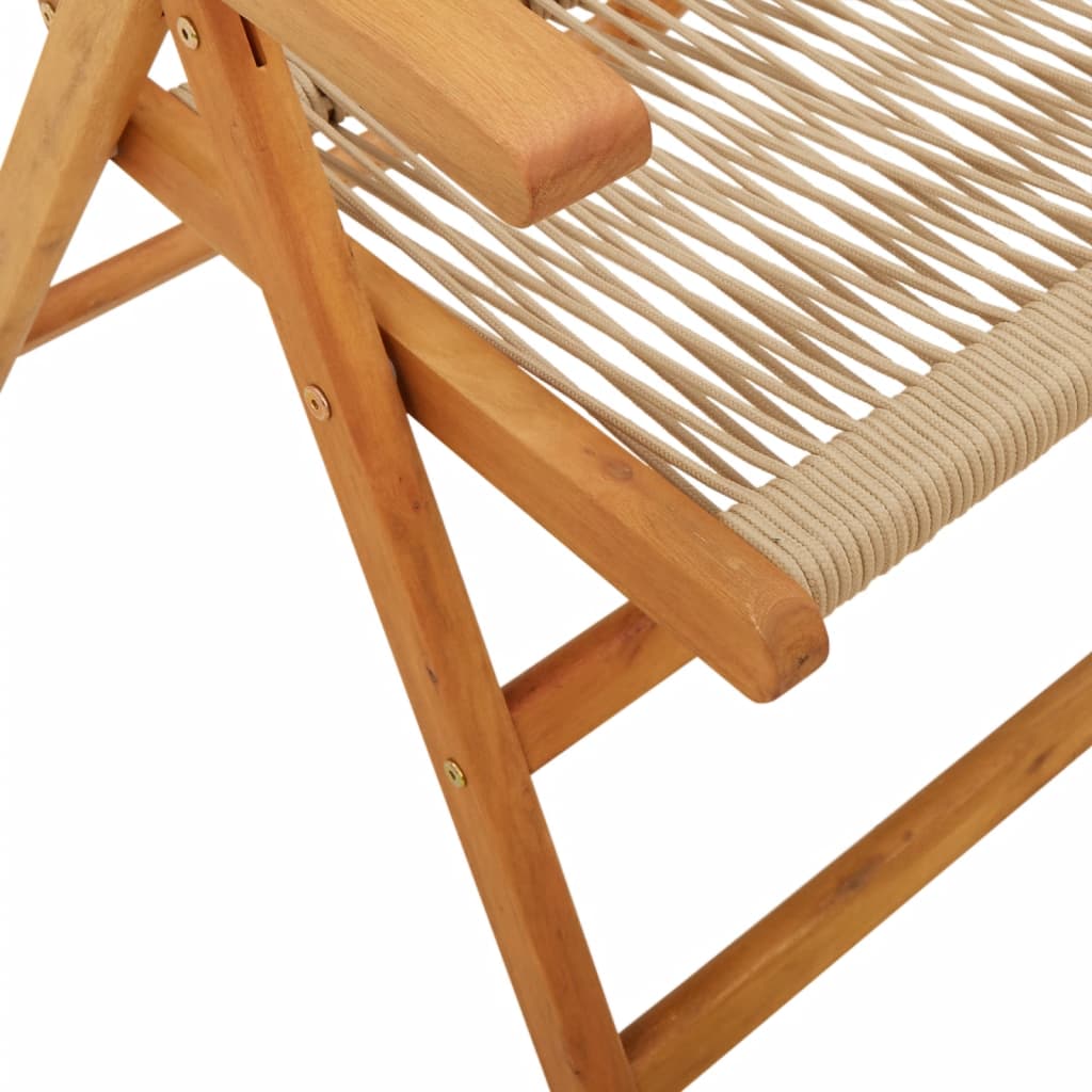 Tuinstoelen 8 st verstelbaar massief acaciahout beige
