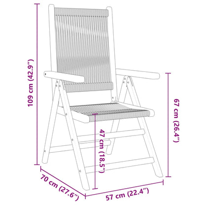 Tuinstoelen 8 st verstelbaar massief acaciahout beige