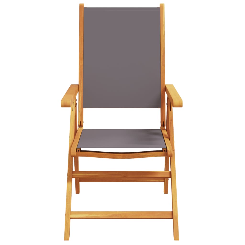 Tuinstoelen 6 st verstelbaar hout en stof antracietkleurig