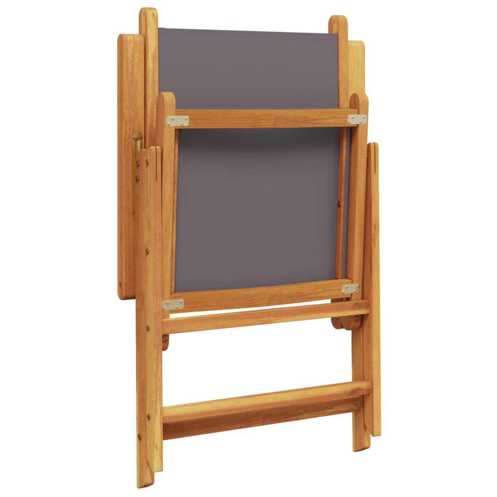 Tuinstoelen 6 st verstelbaar hout en stof antracietkleurig