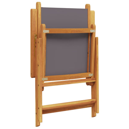 Tuinstoelen 6 st verstelbaar hout en stof antracietkleurig
