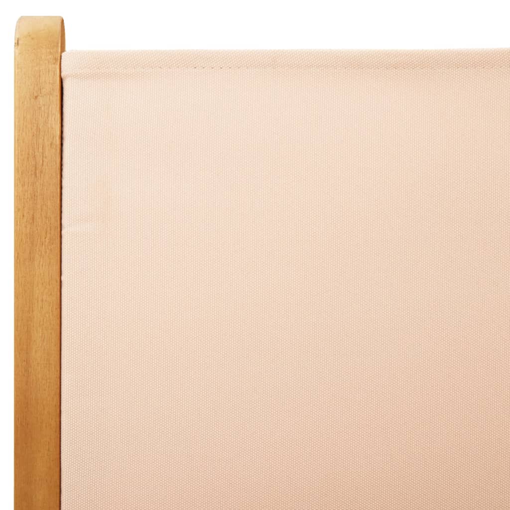 Tuinstoelen 8 st inklapbaar stof en massief hout beige