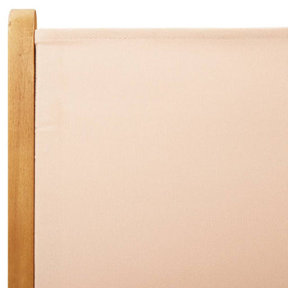 Tuinstoelen 8 st inklapbaar stof en massief hout beige