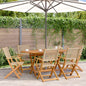 Tuinstoelen 6 st inklapbaar poly rattan en massief hout beige
