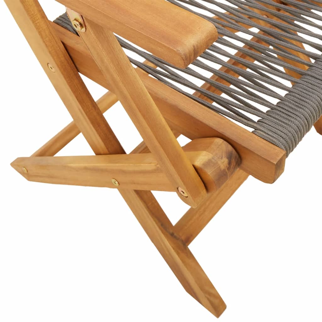 Tuinstoelen 4 st inklapbaar massief acaciahout grijs