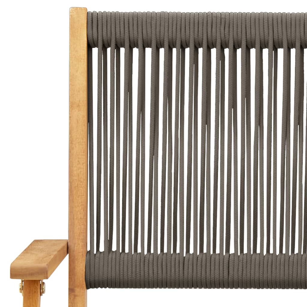 Tuinstoelen 4 st inklapbaar massief acaciahout grijs