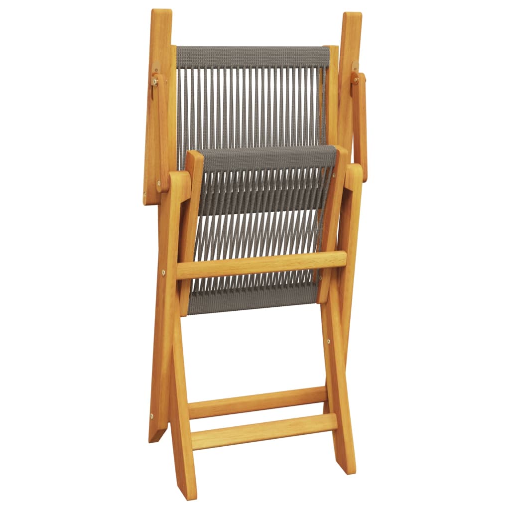 Tuinstoelen 6 st inklapbaar massief acaciahout grijs