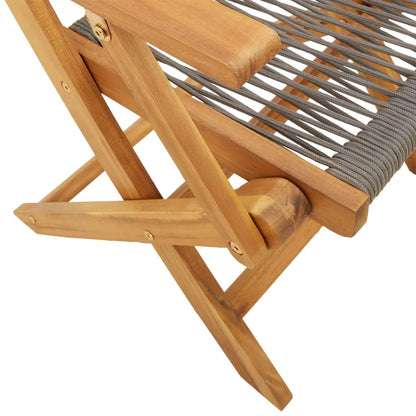 Tuinstoelen 6 st inklapbaar massief acaciahout grijs