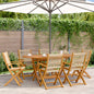 Tuinstoelen 6 st inklapbaar massief acaciahout beige