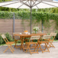 Tuinstoelen 6 st inklapbaar poly rattan en massief hout beige