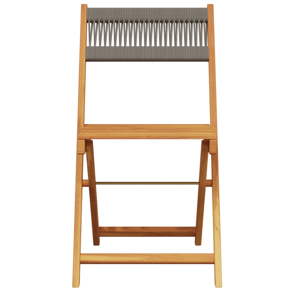 Tuinstoelen 6 st inklapbaar massief acaciahout grijs