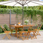 Tuinstoelen 6 st inklapbaar massief acaciahout grijs