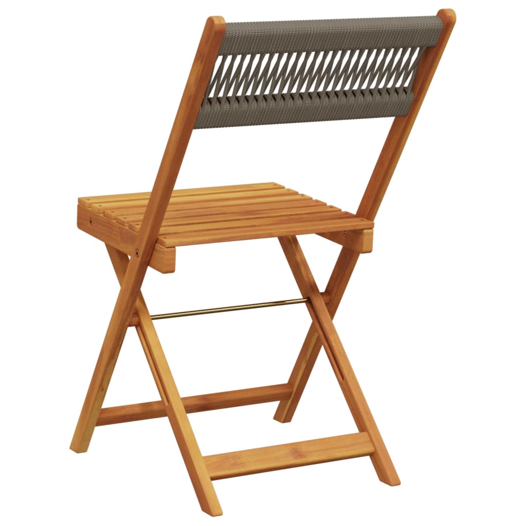 Tuinstoelen 8 st inklapbaar massief acaciahout grijs