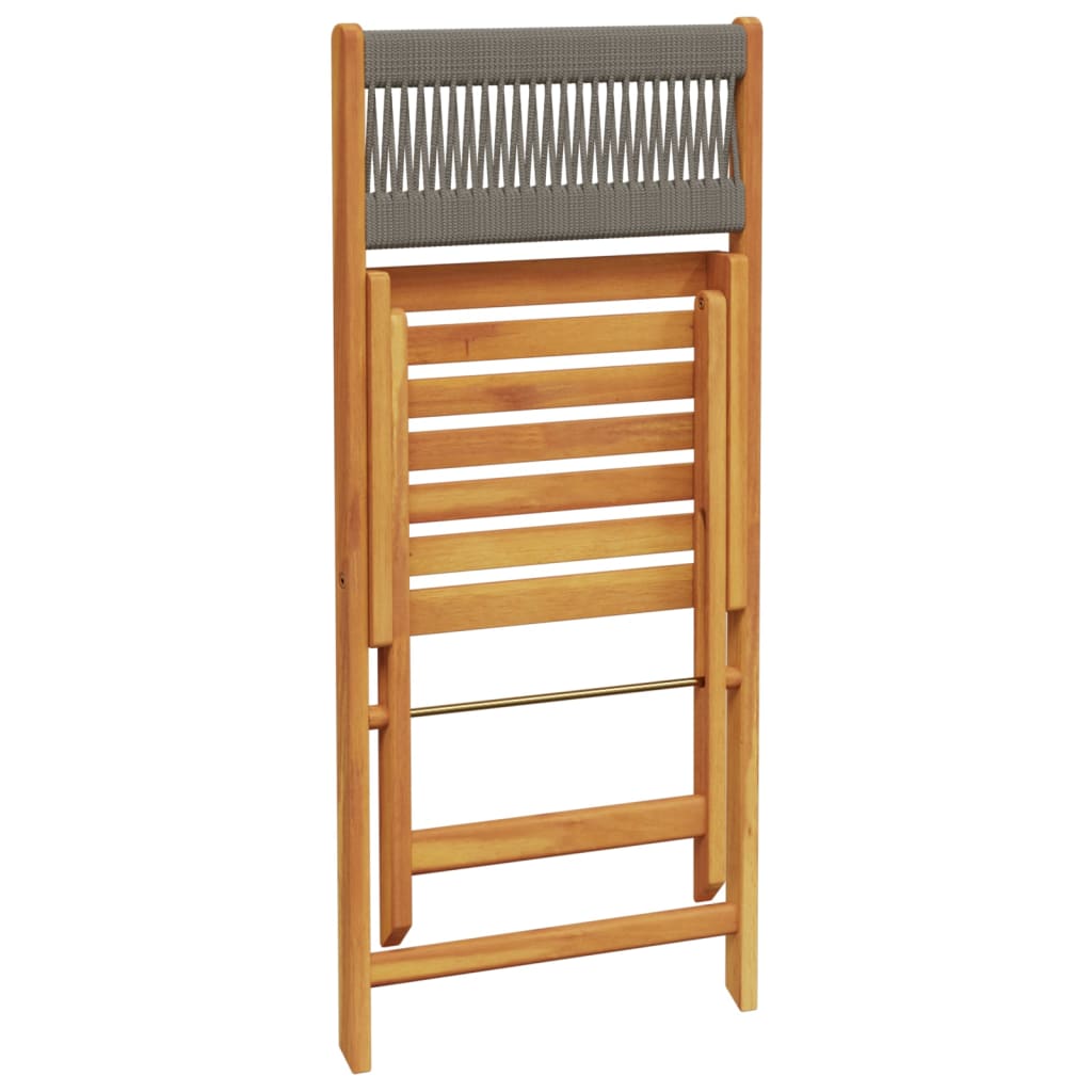 Tuinstoelen 8 st inklapbaar massief acaciahout grijs