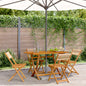 Tuinstoelen 4 st inklapbaar massief acaciahout beige