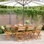Tuinstoelen 8 st inklapbaar massief acaciahout beige