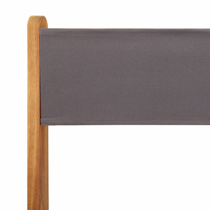 Tuinstoelen 8 st inklapbaar massief hout en stof antracietkleur