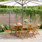 Tuinstoelen 6 st inklapbaar stof en massief hout taupe