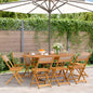 Tuinstoelen 8 st inklapbaar stof en massief hout taupe