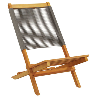 Tuinstoelen 4 st inklapbaar massief acaciahout grijs