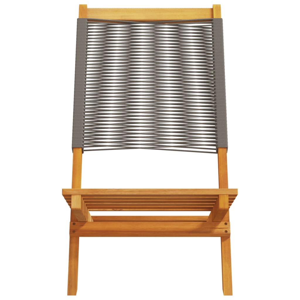 Tuinstoelen 4 st inklapbaar massief acaciahout grijs
