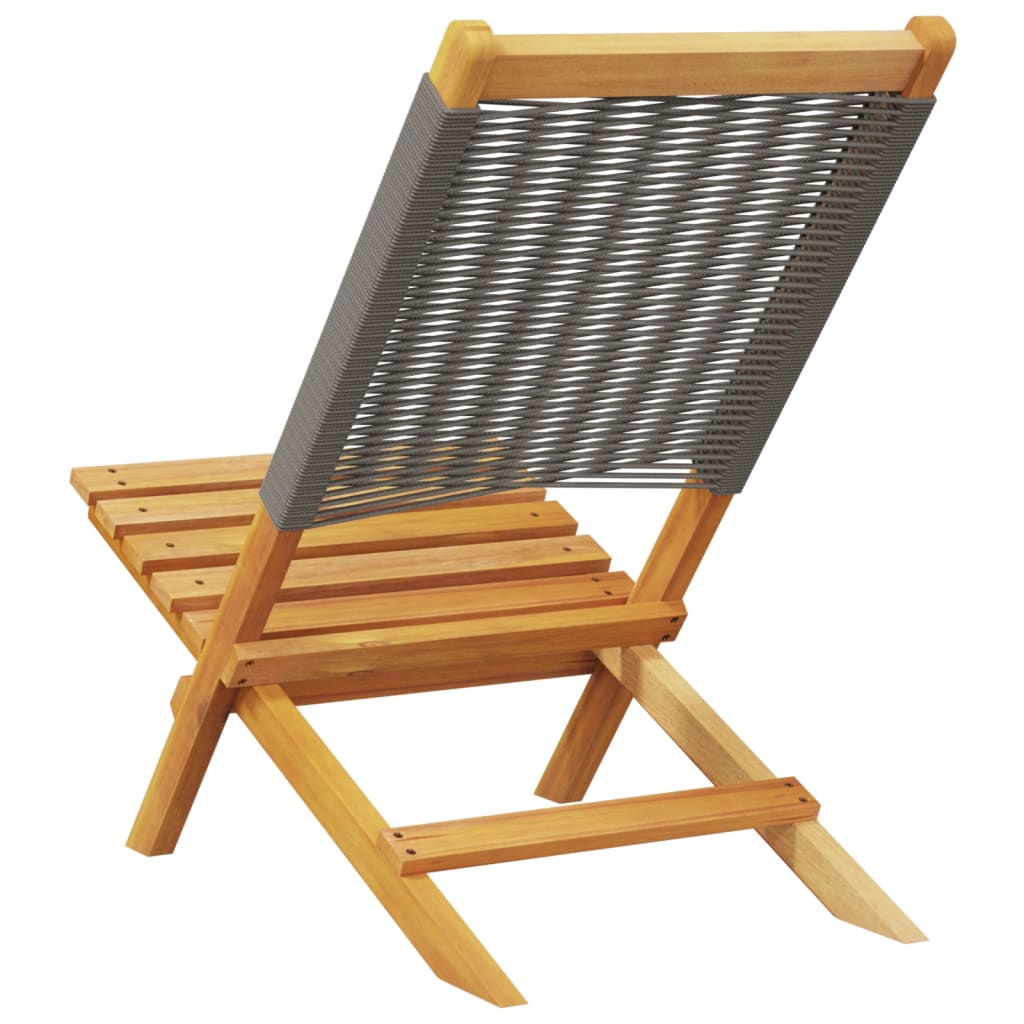 Tuinstoelen 4 st inklapbaar massief acaciahout grijs