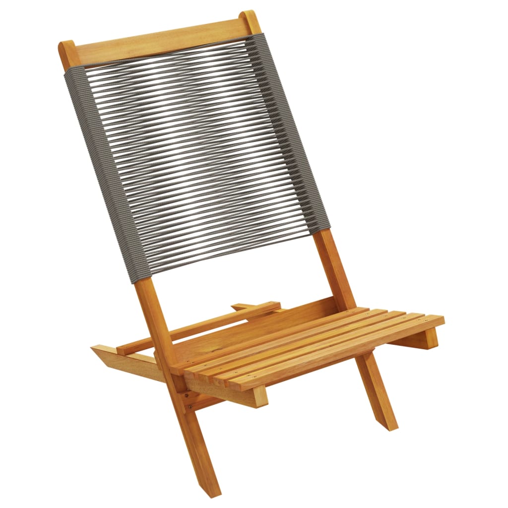 Tuinstoelen 6 st inklapbaar massief acaciahout grijs