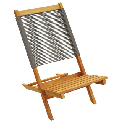 Tuinstoelen 6 st inklapbaar massief acaciahout grijs