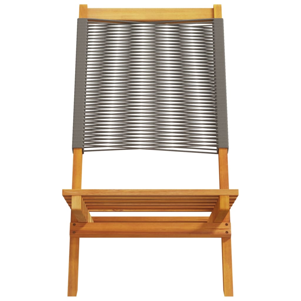 Tuinstoelen 6 st inklapbaar massief acaciahout grijs