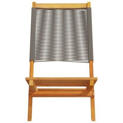 Tuinstoelen 6 st inklapbaar massief acaciahout grijs