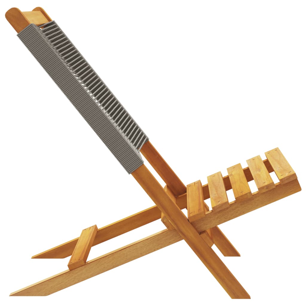 Tuinstoelen 6 st inklapbaar massief acaciahout grijs