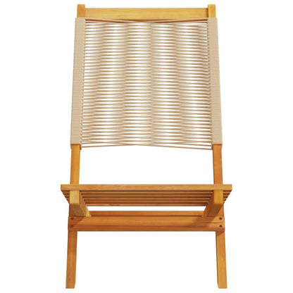 Tuinstoelen 6 st inklapbaar massief acaciahout beige