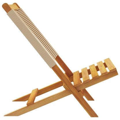 Tuinstoelen 6 st inklapbaar massief acaciahout beige