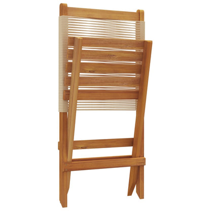 Tuinstoelen 6 st inklapbaar massief acaciahout beige