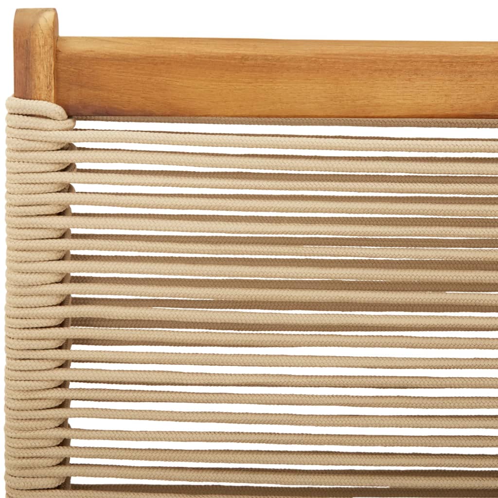 Tuinstoelen 6 st inklapbaar massief acaciahout beige