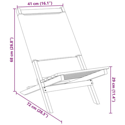 Tuinstoelen 6 st inklapbaar massief hout en stof crèmewit