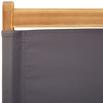Tuinstoelen 6 st inklapbaar massief hout en stof antracietkleur