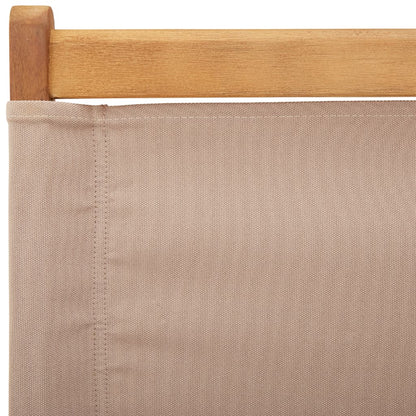 Tuinstoelen 6 st inklapbaar stof en massief hout taupe
