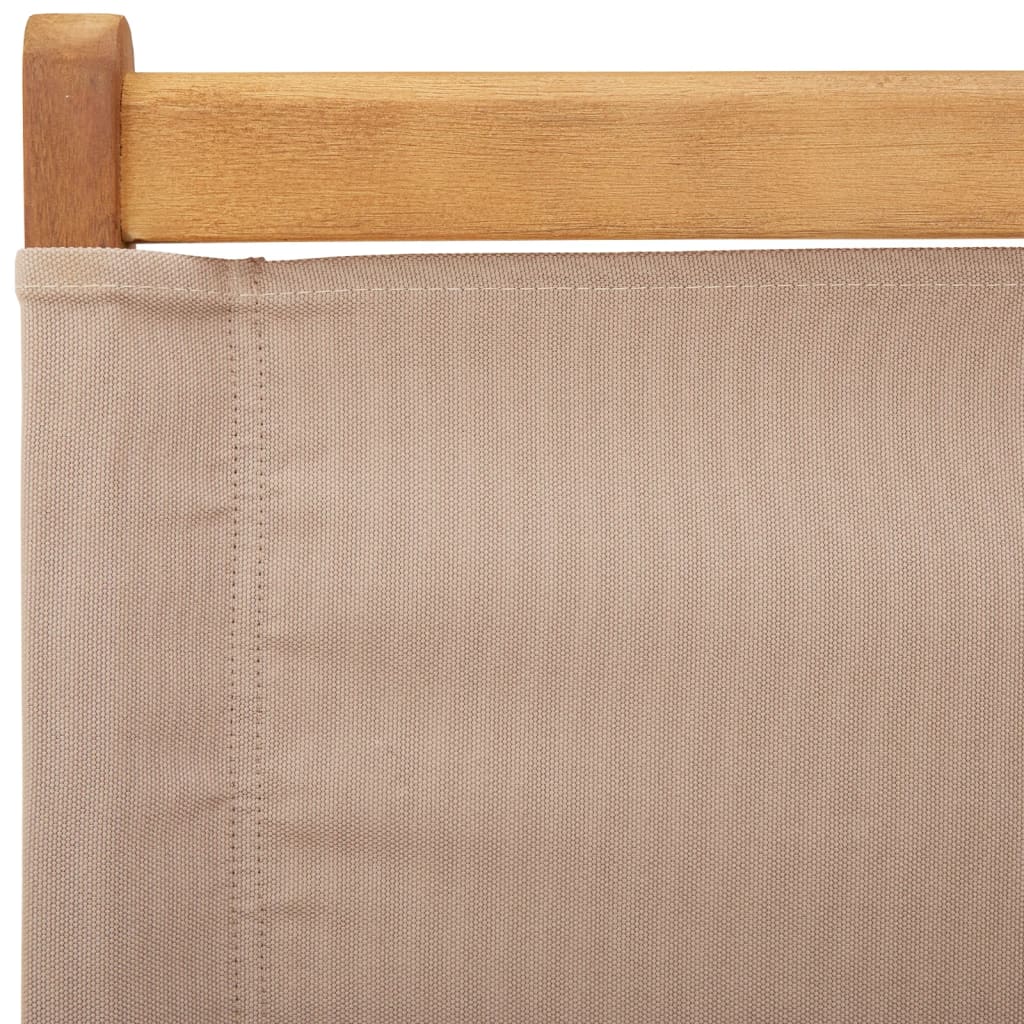 Tuinstoelen 8 st inklapbaar stof en massief hout taupe