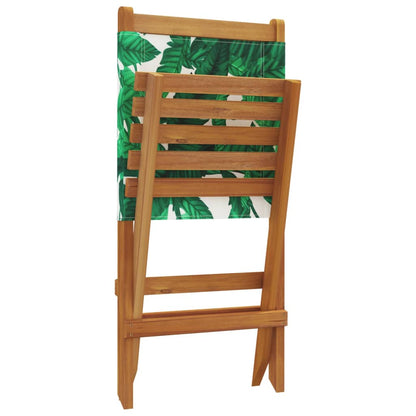 Tuinstoelen 6 st inklapbaar stof en massief hout groen