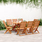 Tuinstoelen 8 st inklapbaar 51x66x95 cm massief acaciahout