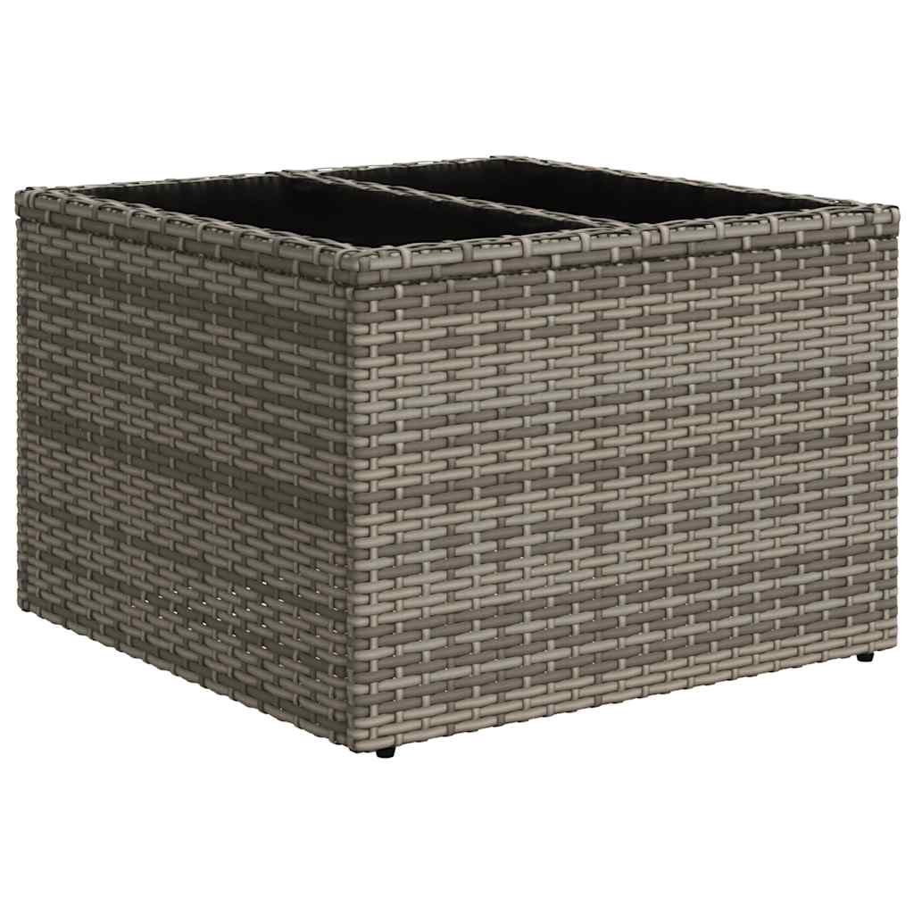 8-delige Loungeset met kussens poly rattan lichtgrijs