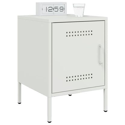Nachtkastjes 2 st 36x39x50,5 cm staal wit