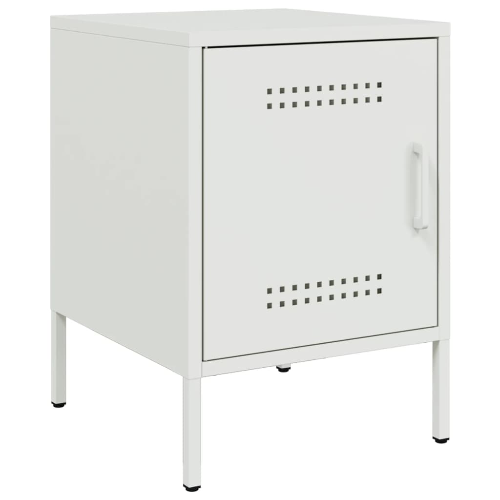 Nachtkastjes 2 st 36x39x50,5 cm staal wit