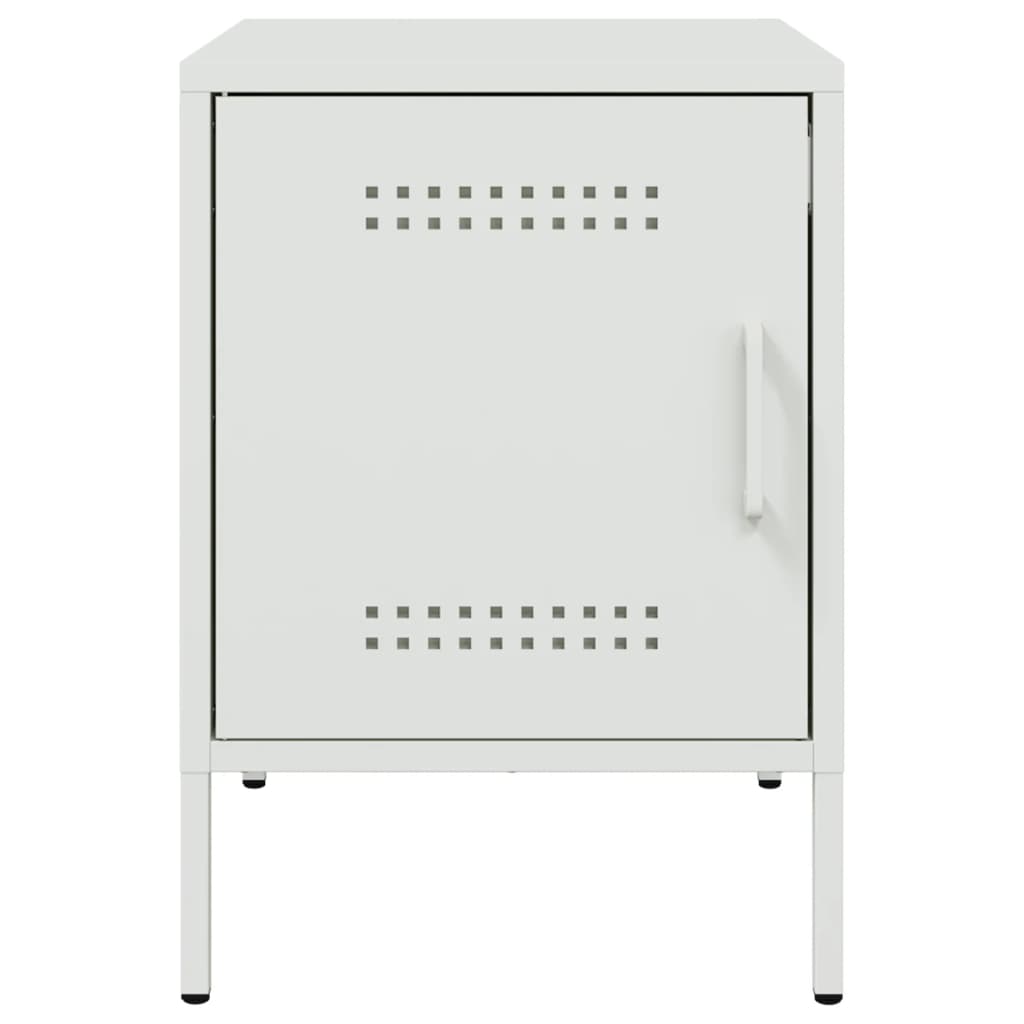 Nachtkastjes 2 st 36x39x50,5 cm staal wit