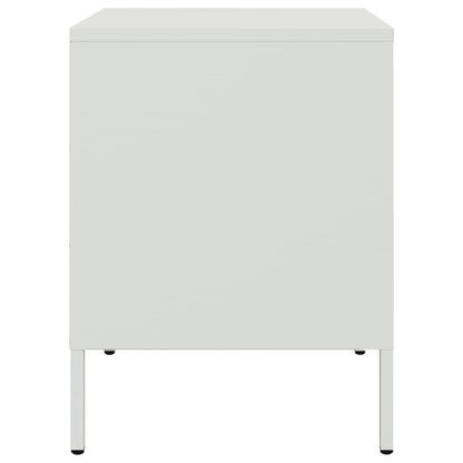 Nachtkastjes 2 st 36x39x50,5 cm staal wit