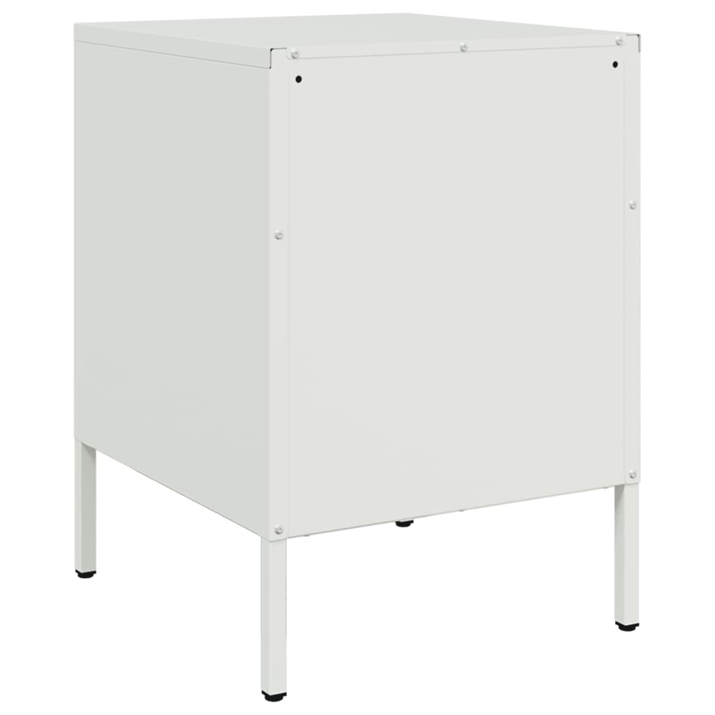Nachtkastjes 2 st 36x39x50,5 cm staal wit