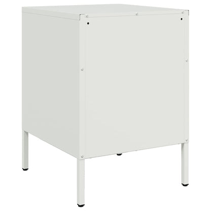 Nachtkastjes 2 st 36x39x50,5 cm staal wit