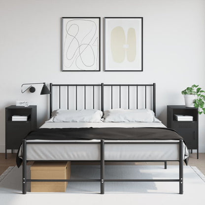 Nachtkastjes 2 st 36x39x68 cm staal zwart
