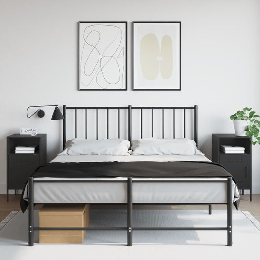 Nachtkastjes 2 st 36x39x68 cm staal zwart